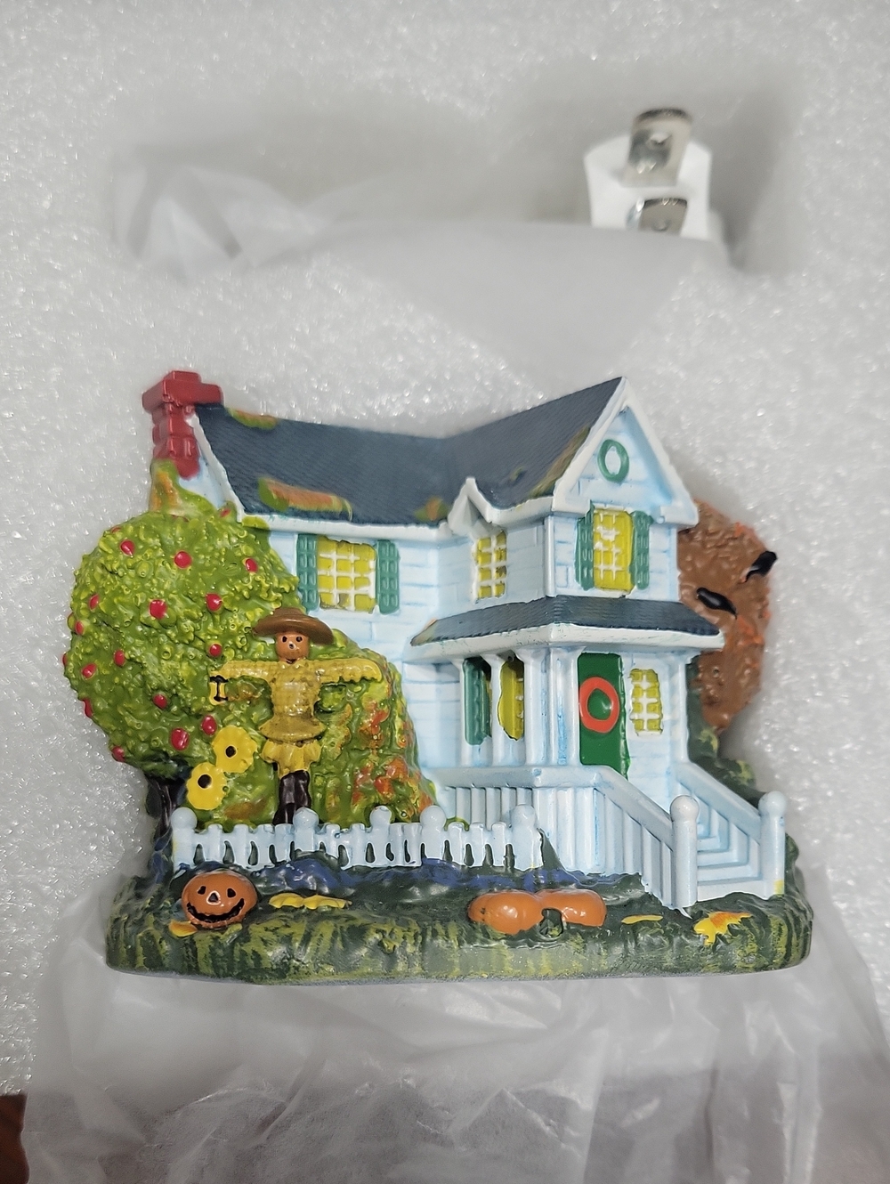 New In Box- Halloween/fall  House Figurine - Night Light.